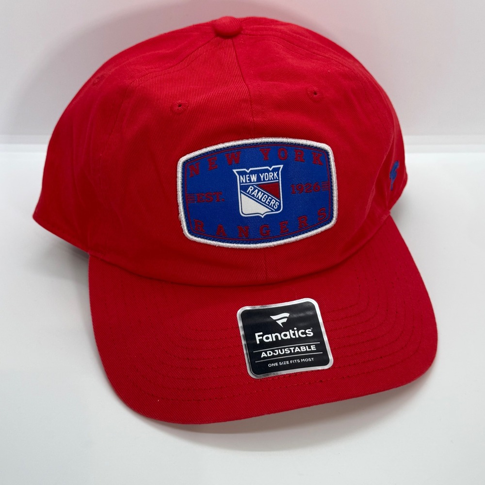 Fanatics New‎ York Rangers Red Adjustable Baseball Cap NHL Hockey OS New